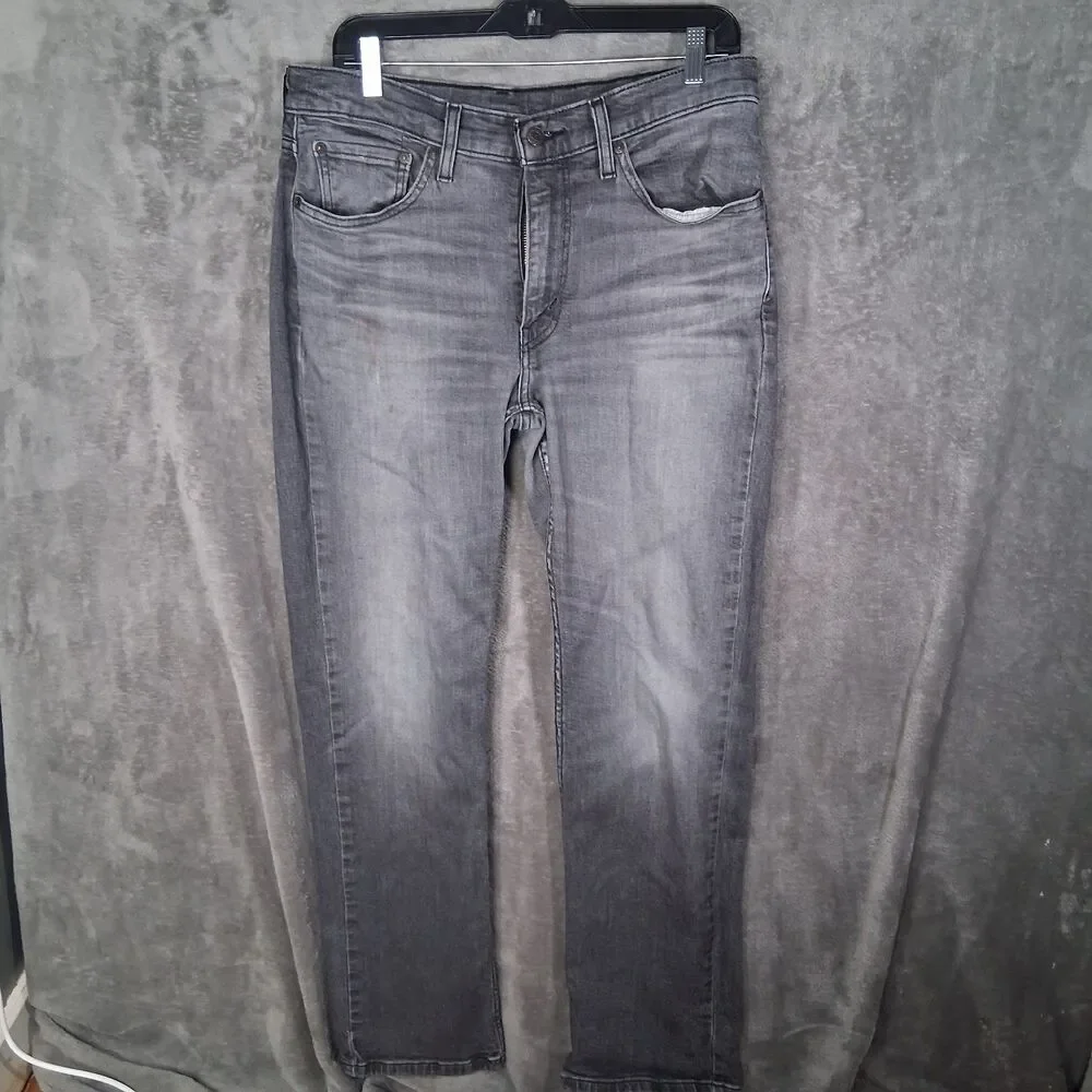 Levis 514 Straight Fit Flex Jeans Morel‎ Grey Mens 32x32 Inseam 31
